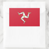 イギリスのIsle of Man Flag付き長方形シール 長方形シール (バッグ)
