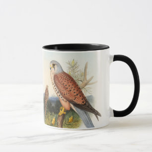 イギリスのKestrelの《鳥》ハヤブサのジョンGouldの鳥 マグカップ