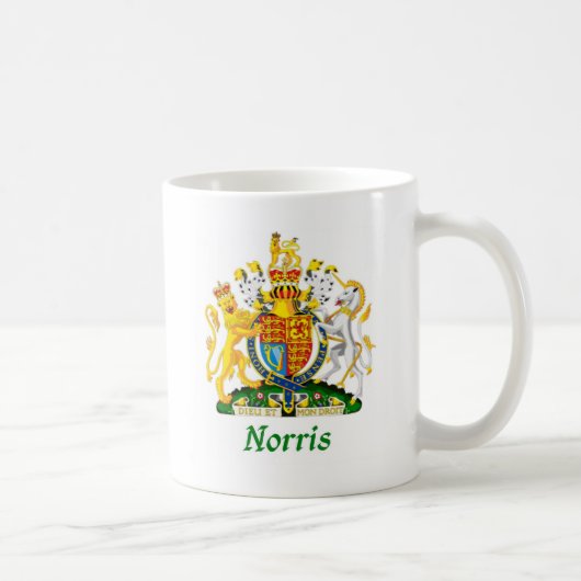 イギリスのNorrisの盾 コーヒーマグカップ (右)