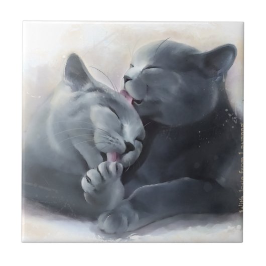 イギリスのShorthair タイル (正面)