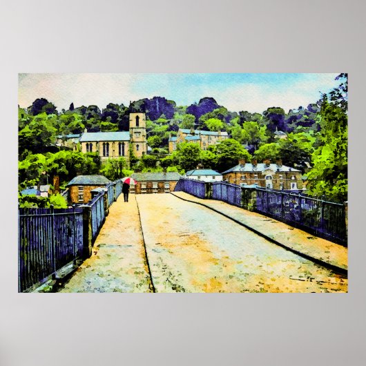 イギリスのShropshireにあるIronbridgeのシーン ポスター (正面)