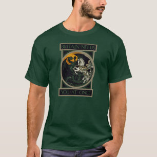 イギリスはセントジョージ及びドラゴンとのすぐに必要とします Tシャツ