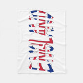 イギリスはユニオン・ジャック国旗fbcntに覆われた フリースブランケット (正面)