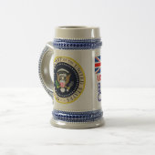 イギリスは米国の大統領を祝いますオバマSouvenir ビールジョッキ (正面左)