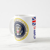 イギリスは米国の大統領を祝いますオバマSouvenirs コーヒーマグカップ (正面左)