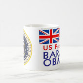 イギリスは米国の大統領を祝いますオバマSouvenirs コーヒーマグカップ (中央)