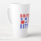 イギリスは良い単語のポスターデザイン カフェラテマグ (左アングル)