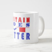 イギリスは良い単語のポスターデザイン ジャンボコーヒーマグカップ (正面右)