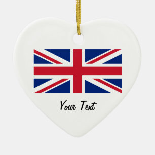 イギリスぶら下がったなオーナメントの英国国旗の旗 セラミックオーナメント