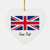 イギリスぶら下がったなオーナメントの英国国旗の旗 セラミックオーナメント (裏面)