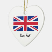 イギリスぶら下がったなオーナメントの英国国旗の旗 セラミックオーナメント (左)