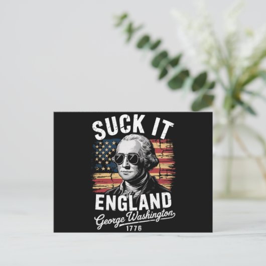 イギリスめ 7月4日 ジョージ・ワシントン 1776 ポストカード (スタンド正面)