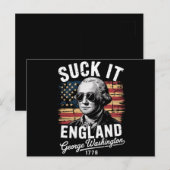 イギリスめ 7月4日 ジョージ・ワシントン 1776 ポストカード (正面/裏面)
