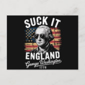 イギリスめ 7月4日 ジョージ・ワシントン 1776 ポストカード (正面)