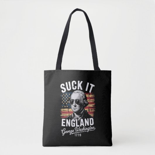 イギリスよ残念 7月4日 ジョージ・ワシントン 1776 トートバッグ (正面)