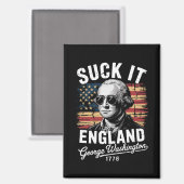 イギリスよ残念 7月4日 ジョージ・ワシントン 1776 マグネット (正面/裏面)