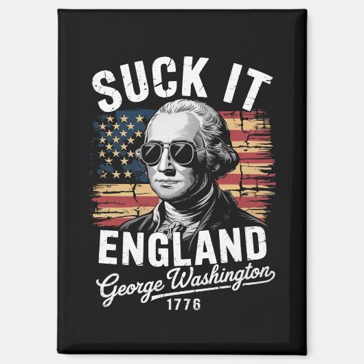 イギリスよ残念 7月4日 ジョージ・ワシントン 1776 マグネット (正面)