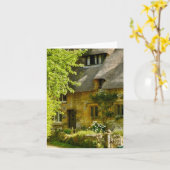 イギリスをモチーフにした折り畳みグリーティングカード カード (黄色い花)