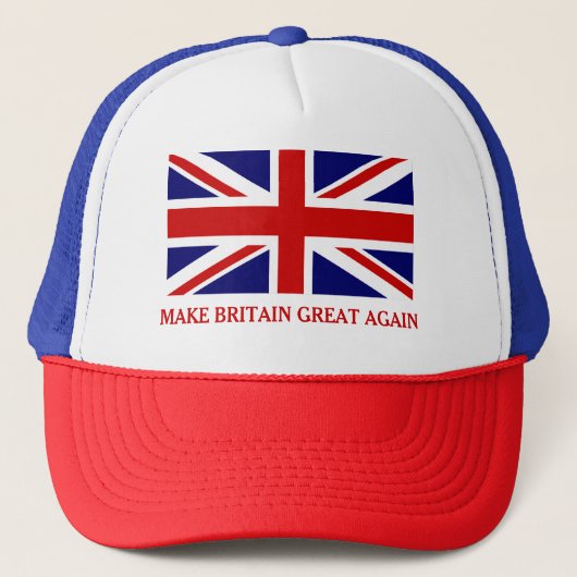 イギリスを再び偉大に ユニオンジャック トラッカー ハット (正面)