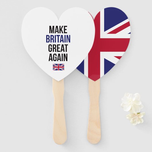 イギリスを再素晴らしび英国の最初のフラグブレキシットにする ハンドファン (正面&裏面)