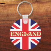 イギリスを挟んだユニオン・ジャック国旗 キーホルダー (正面)