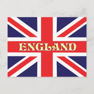 イギリスを挟んだユニオン・ジャック国旗 ポストカード