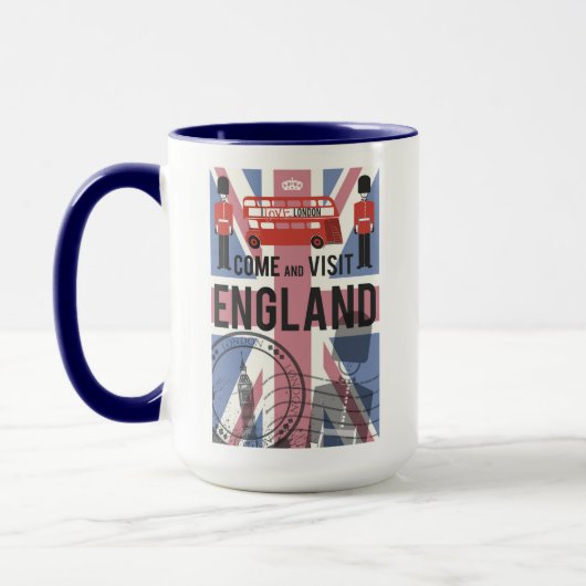 イギリスを訪問します来て下さい マグカップ (左)