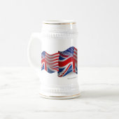 イギリスアメリカの振る旗 ビールジョッキ (正面左)