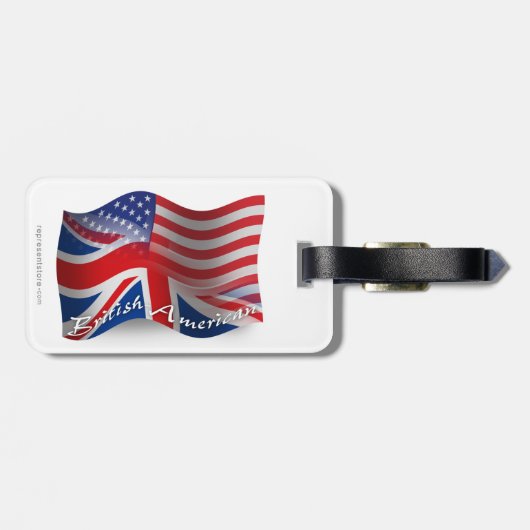 イギリスアメリカの振る旗 ラゲッジタグ (裏面横)