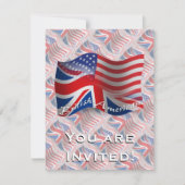 イギリスアメリカの振る旗 招待状 (正面)