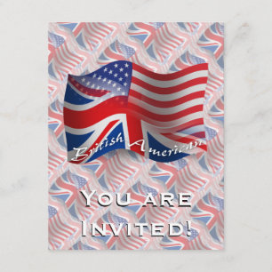 イギリスアメリカの振る旗 招待状