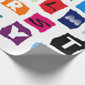 イギリスアルファベットデザインオン ラッピングペーパー (角)