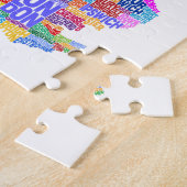 イギリスイギリス都市文字地図 ジグソーパズル (側面)