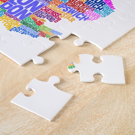 イギリスイギリス都市文字地図 ジグソーパズル (側面)