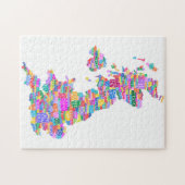 イギリスイギリス都市文字地図 ジグソーパズル (横)