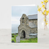イギリスウェールズ教会 カード (黄色い花)