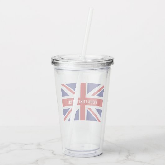 イギリスカスタムの英国国旗のイギリスの旗 アクリルタンブラー (裏面)