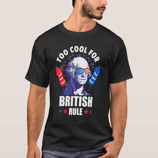 イギリスカッコいいの支配のためのGeorge Washingtonおもしろい4t Tシャツ (正面)