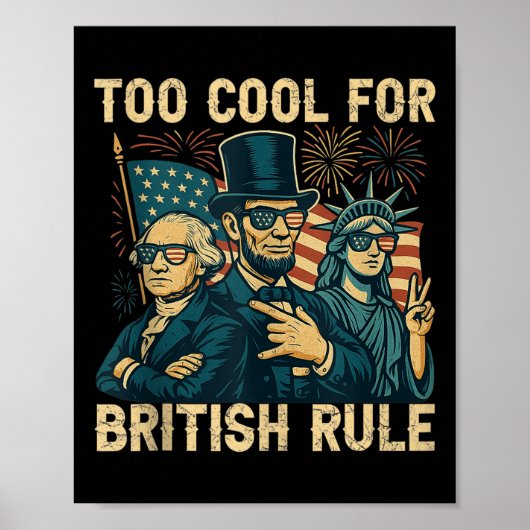 イギリスクールの支配に耐えられないおもしろい ポスター (正面)