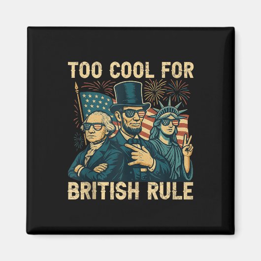 イギリスクールの支配に耐えられないおもしろい マグネット (正面)