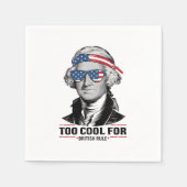 イギリスクール統治のジョージ・ワシントン7月4日 スタンダードカクテルナプキン (正面)