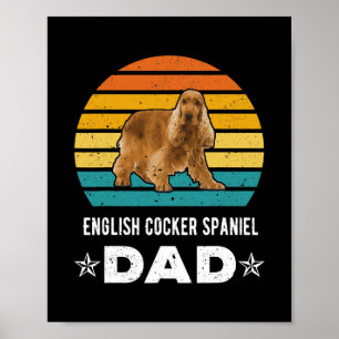 イギリスコッカースパニエル犬パパレトロ動物 ポスター