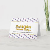 イギリススタイリッシュの言葉がクリスマスに生まれた シーズンカード (正面)