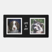 イギリススパニエル犬犬とラクーンのカスタム写真 デスクマット (正面)