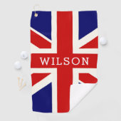イギリスパーソナライズされた国旗 ゴルフタオル (インサイチュ)