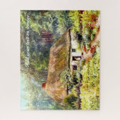 イギリスビクトリアンのコテージ&ガーデンの水彩 ジグソーパズル (縦)