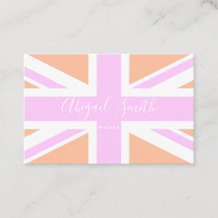 イギリスピンク及びオレンジ旗/英国国旗 名刺