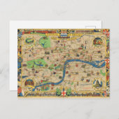 イギリスフェスティバル:ロンドン地図ガイド ポストカード (正面/裏面)