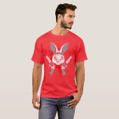 イギリスホラーうさぎ 楽しいウサギの名言 イースターギフト Tシャツ (正面フル)