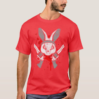イギリスホラーうさぎ 楽しいウサギの名言 イースターギフト Tシャツ